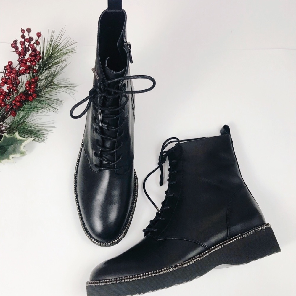 MICHAEL KORS Tavie Leather Combat Boot✨NEW! - Picture 2 of 8